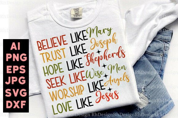 Believe Like Mary Svg Love Like Jesus Graphics Review