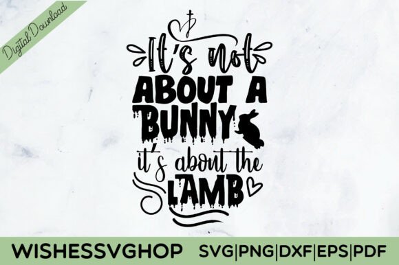 Bunny Lamb Christian Easter SVG PNG Graphics for T-Shirt Designs