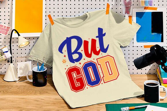 But God SVG Preppy Christian PNG for T-Shirt Graphics