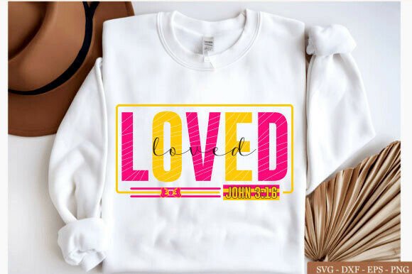 Christian Loved John 3 16 PNG: Faith Graphics & T-Shirt Designs