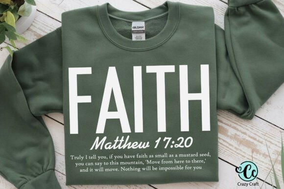 Faith Svg Matthew 17 20 Christian Graphics for T-Shirt Designs