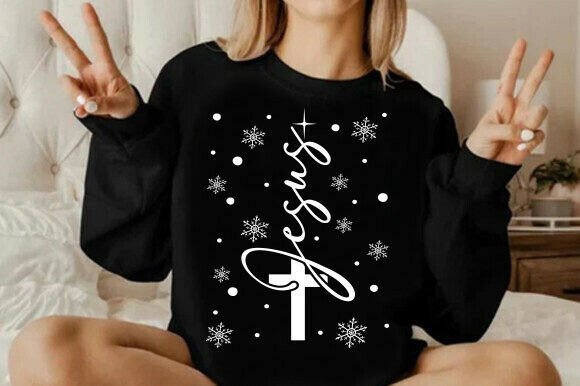Jesus Christmas Tree SVG: Christian Graphics & T-Shirt Designs