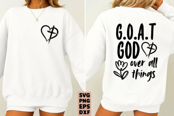 Minimal Heart Cross SVG Graphics for T-Shirt Designs